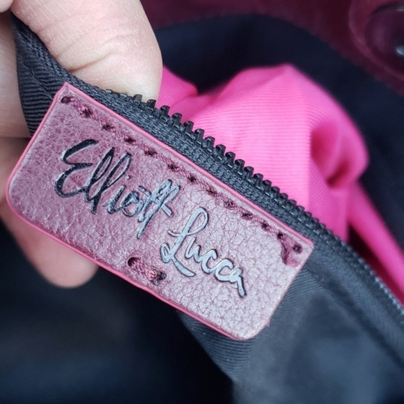 Elliott Lucca Genevieve Cabernet Leather‎ Satchel - Picture 5 of 12